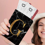 protege passeport personnalisable lettre dorée marbre