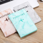 protège passeport personnalisé avion marbre