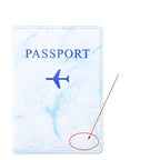 housse passeport personnalisé avion marbre