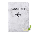protege passeport personnalisé avion marbre