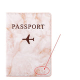 etui passeport personnalisé avion marbre