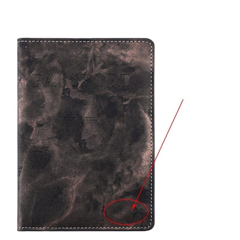 couverture passeport personnalisé avion marbre