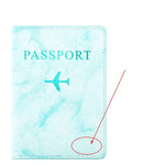 pochette passeport personnalisé avion marbre