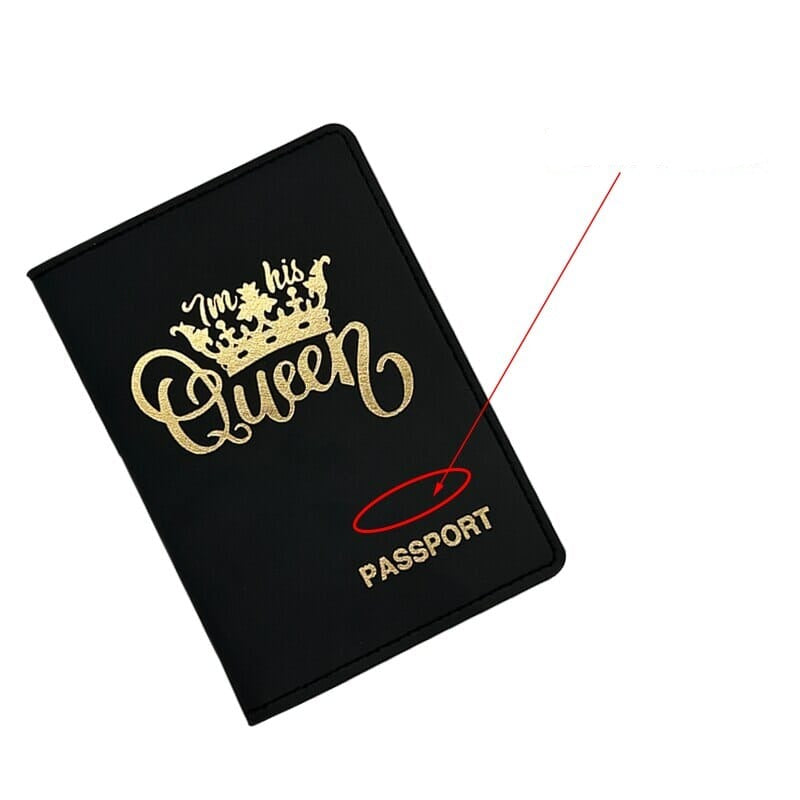 couverture passeport personnalisé couple queen king