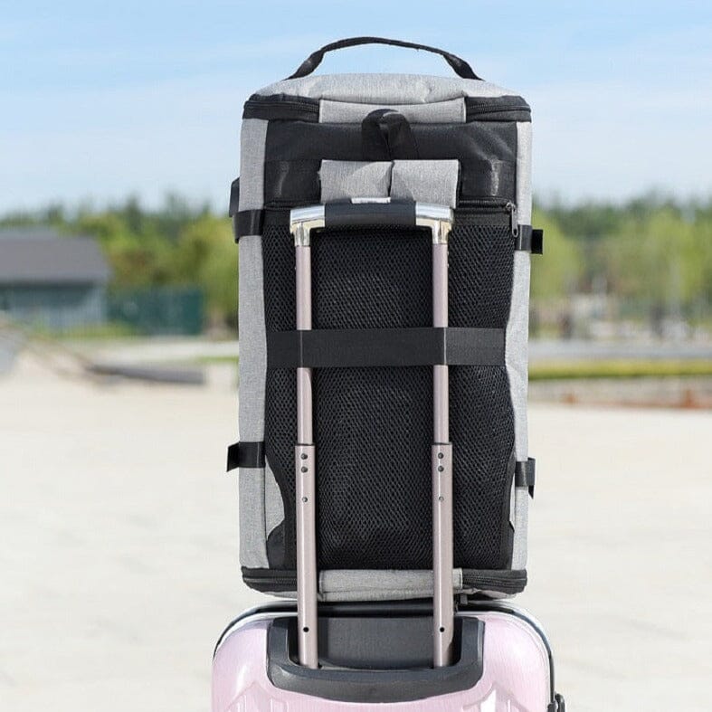 sac a dos voyage avec compartiment chaussures antivol et connecté 