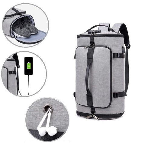 sac a dos avec compartiment chaussures antivol et connecté