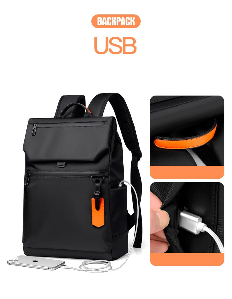 sac dos urbain design usb