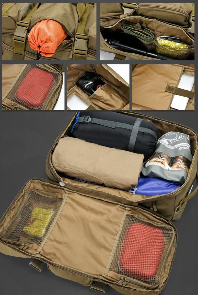 sacs a dos voyage militaire style armée 65l