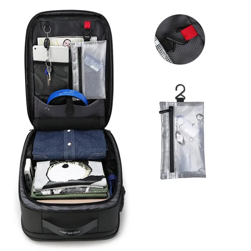 sac a dos rigide anti-vol usb