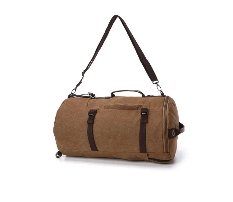 sac à dos vintage toile canvas convertible