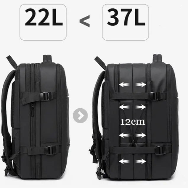 Sac à Dos Voyage Extensible Bagage Cabine Avion 30x15x40 cm, Sac à Dos Ordinateur Portable 17.3 Antivol, Multi Compartiments, Imperméable, avec Sangle Valise, Travail École Week-end Sac à Dos Voyage Extensible Bagage Cabine Avion 30x15x40 cm, Sac à Dos Ordinateur Portable 17.3 Antivol, Multi Compartiments, Imperméable, avec Sangle Valise, Travail École Week-end