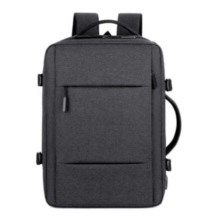 sac a dos cabine avion extensible usb gris
