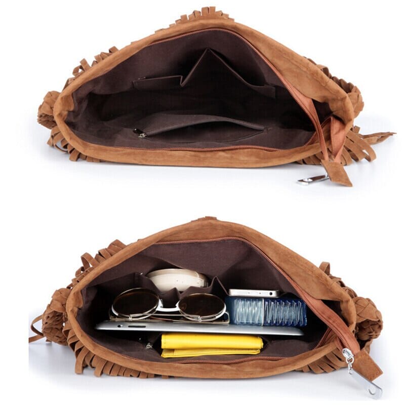 Sac Bandoulière Voyage Femme <br>Bohême à Frange