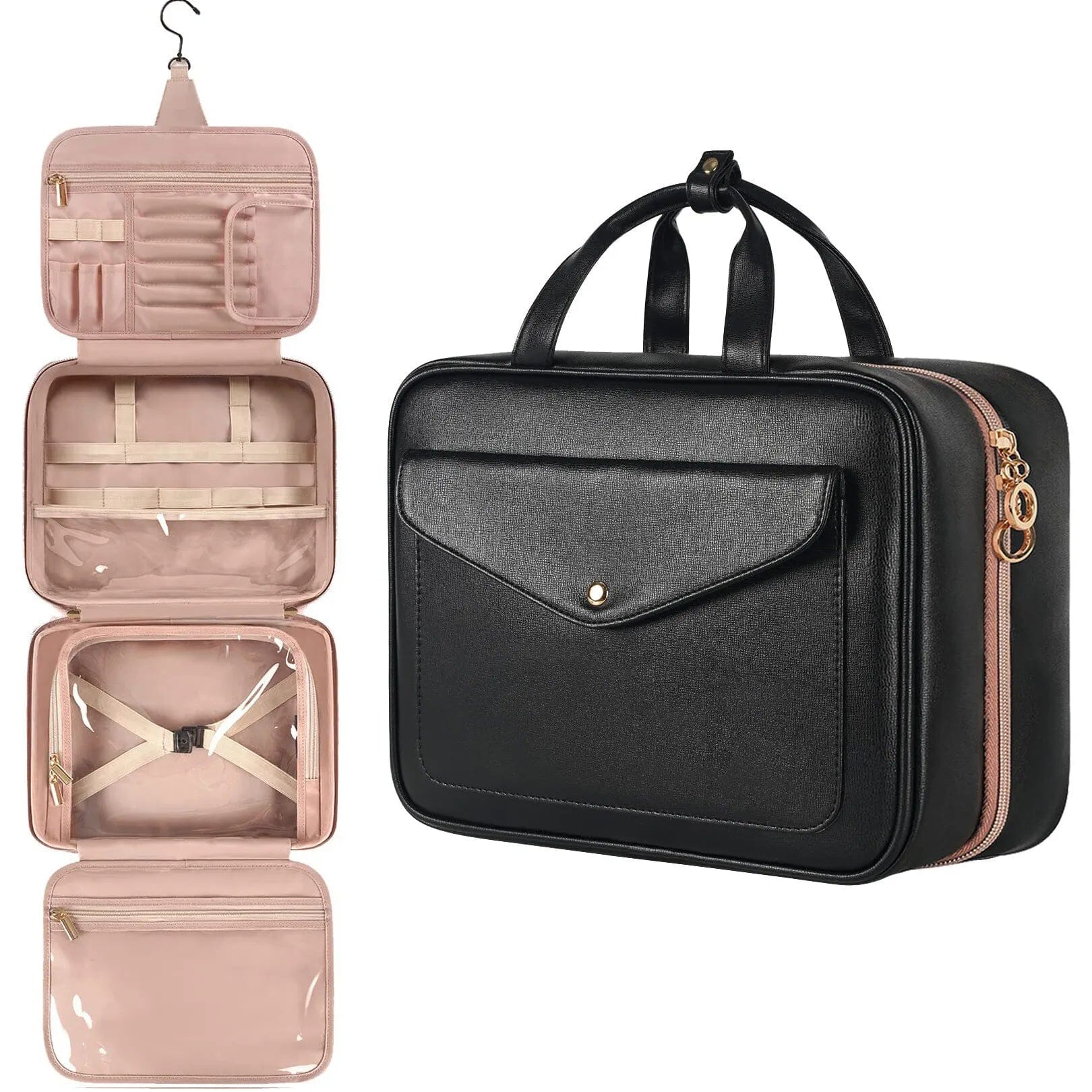 sac cosmetique de voyage femme noir