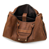 sac en cuir vieilli de voyage marron