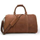 sac voyage cuir vieilli marron