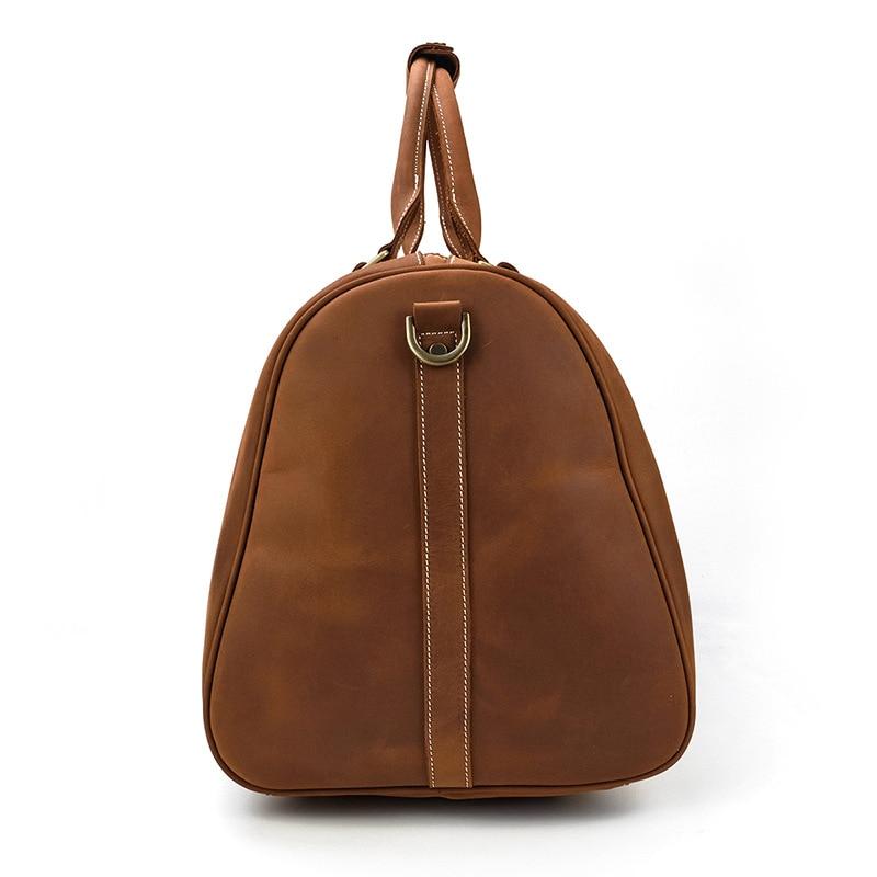 Sac de Voyage en Cuir <br>Vieilli Marron