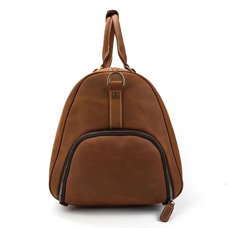 Sac de Voyage en Cuir <br>Vieilli Marron