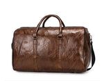 sac de voyage cuir vintage marron
