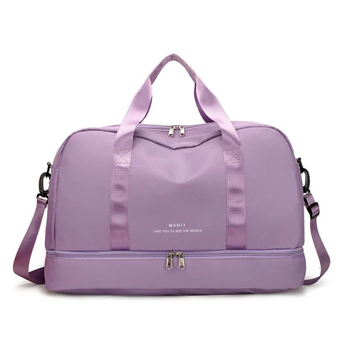 sac de voyage femme avec compartiment chaussures violet