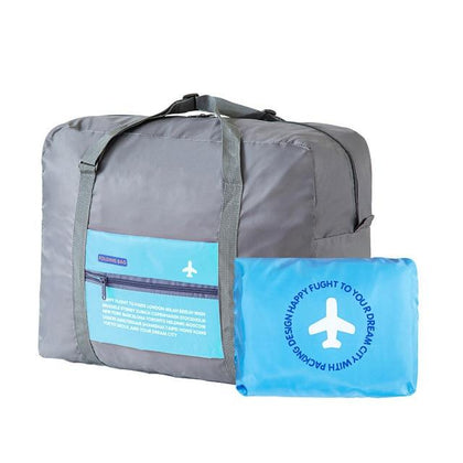 sac de voyage pliable bleu happy flight