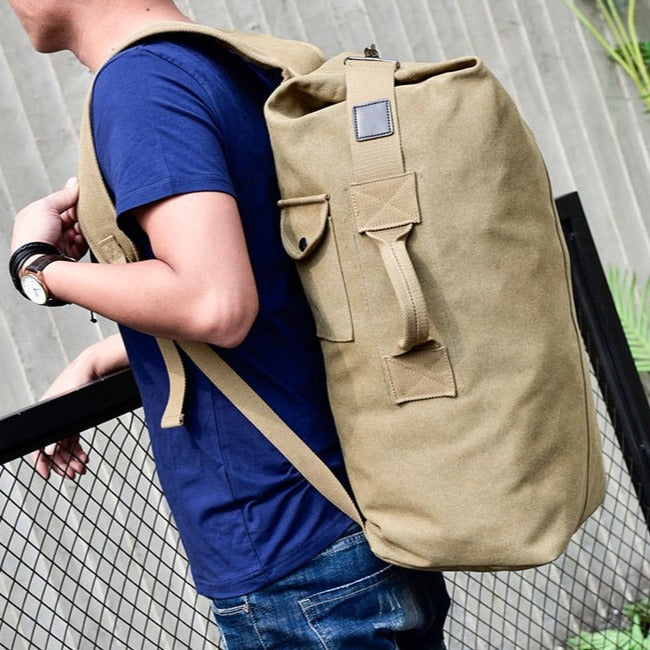 sac à dos de voyage vintage fourre tout militaire