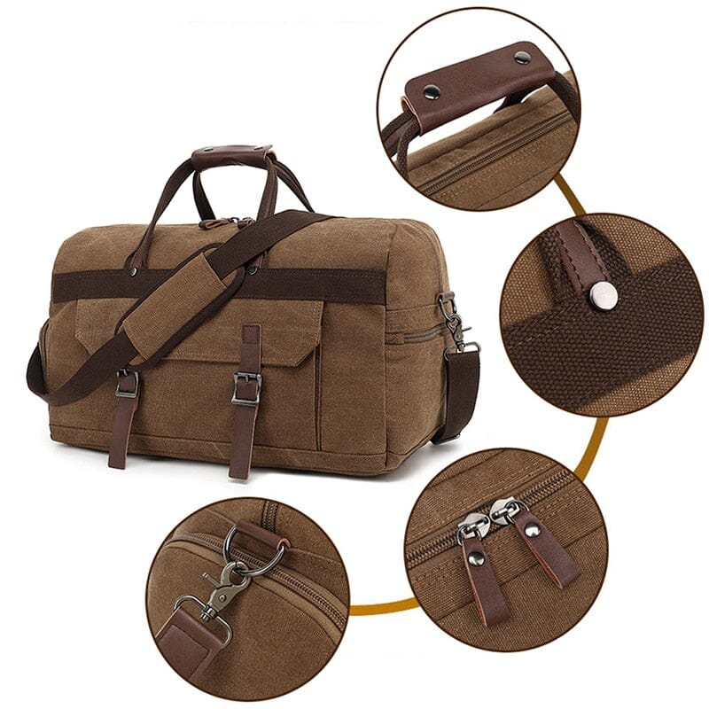 sac week end vintage travel duffle bag 40 l