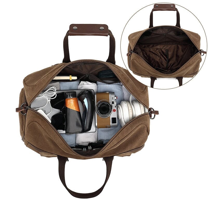 sac week-end vintage travel duffle bag 40l