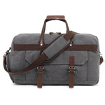 sac week end vintage travel duffle bag 40l gris