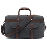 sac week end vintage travel duffle bag 40l noir