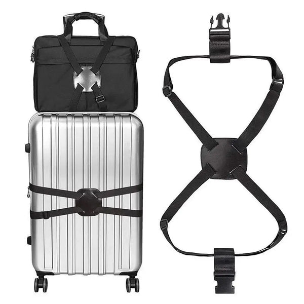 4 Sangles Valise Voyage Avec Étiquettes - Sangles à Bagages Réglables Couleurs Vives Pour Sécurité Et Identification Facile