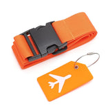 sangle valise porte etiquette bagage avion orange