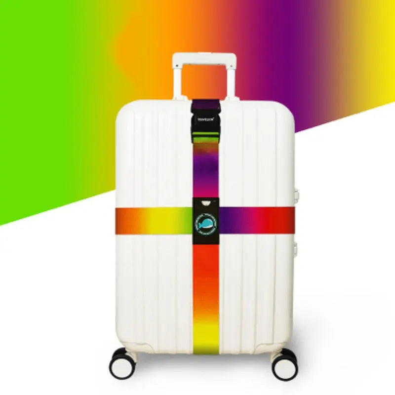 sangle pour valise arc en ciel
