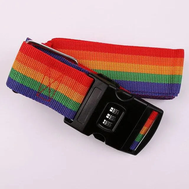 sangle valise en croix a code multicolore