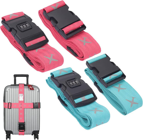 Ceinture de voyage pour bagages - Ceintures de voyage d'emballage pour  valise - Sangle utilitaire robuste, sangles de sécurité réglables pour  bagages
