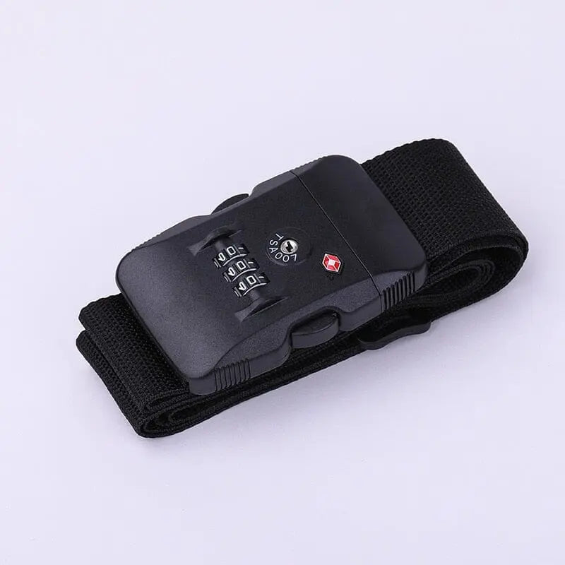 sangle valise tsa code 3 chiffres noir