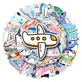 sticker valise voyage avion pack de 50