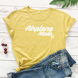 t-shirt voyage avion pour femme airplane mode