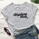 t shirt voyage avion pour femme airplane mode
