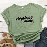 t-shirt voyage avion femme airplane mode