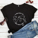 t shirt voyage femme if you never go you will never know noir