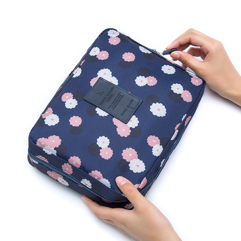 trousse de maquillage voyage fleurs