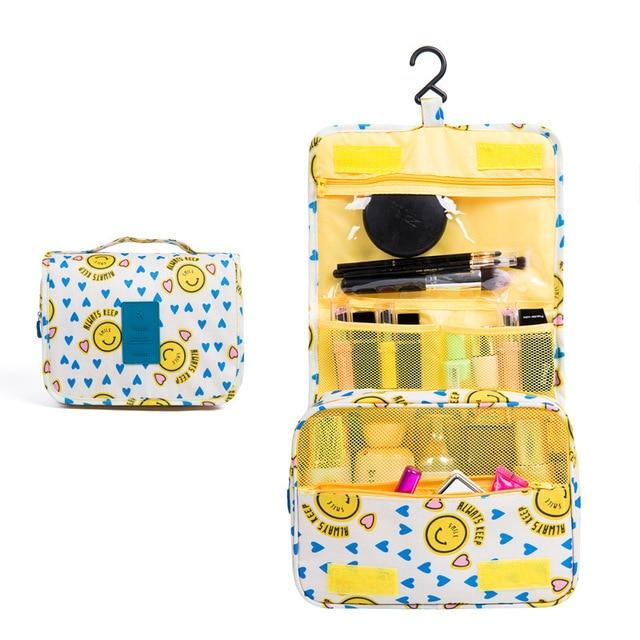 trousse de toilette voyage jaune smiley