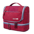 trousse de toilette voyage rouge travel bag