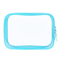 trousse toilette transparente bleue