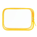 trousse toilette transparente jaune