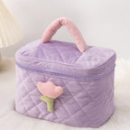 vanity de voyage velours cotelé tulipe